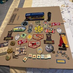 Assorted Scout Patches Collection-45 Pieces- Plus Three Books